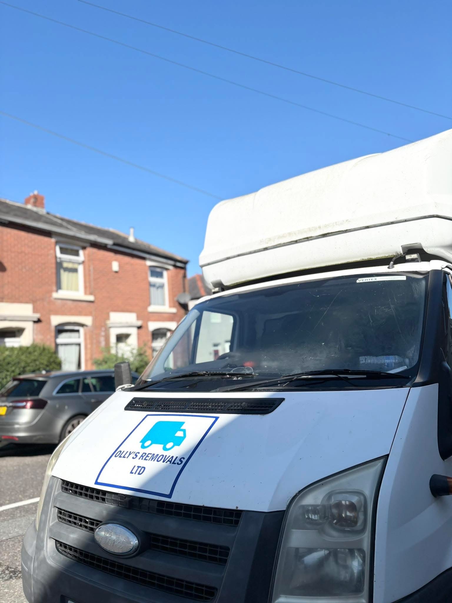 Olly's Removals van on location